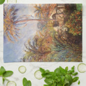 クロード・モネのボルディゲラの小さなカントリーファーム キッチンタオル (折り畳み)