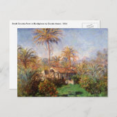 クロード・モネのボルディゲラの小さなカントリーファーム ポストカード (正面/裏面)