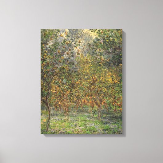 クロード・モネのボルディゲーラのレモン園 キャンバスプリント (正面)