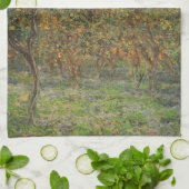 クロード・モネのボルディゲーラのレモン畑 キッチンタオル (折り畳み)