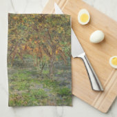 クロード・モネのボルディゲーラのレモン畑 キッチンタオル (四つ折り)