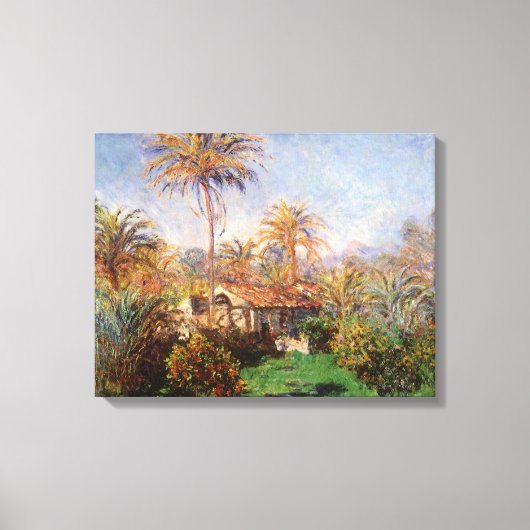 クロード・モネのボルディゲーラの小さな農村 キャンバスプリント (正面)