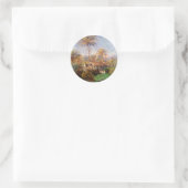 クロード・モネのボルディゲーラの小さな農村 ラウンドシール (バッグ)