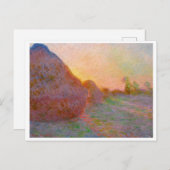 クロード・モネのメールズハイスタック ポストカード (正面/裏面)