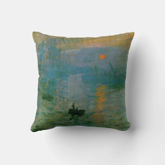 クロード・モネの印象の日の出の印象主義の油 クッション (裏面)