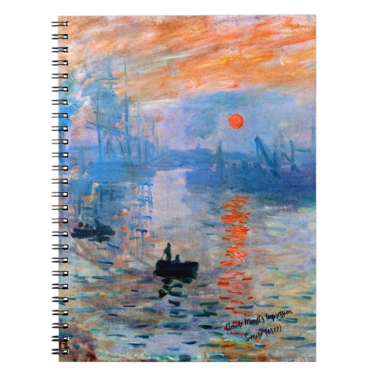 クロード・モネの印象、日の出(1872) ノートブック (正面)