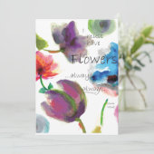 クロード・モネの名言 〜 花の水彩画 (スタンド正面)