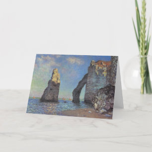 クロード・モネの崖でエレット印象派絵を描 カード