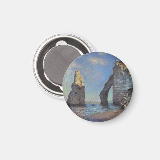 クロード・モネの崖でエレット印象派絵を描 マグネット (正面/裏面)