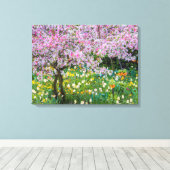 クロード・モネの庭の春 キャンバスプリント (インサイチュ (ウッドフロア))