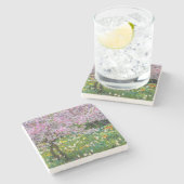 クロード・モネの庭の春 ストーンコースター (横)