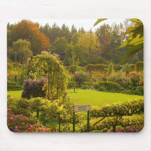 クロード・モネの庭、美しいガーデンシーン マウスパッド (正面)