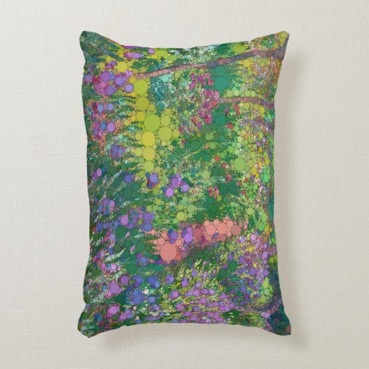 クロード・モネの後のジヴェルニーのアーティストガーデン アクセントクッション (正面(垂直))