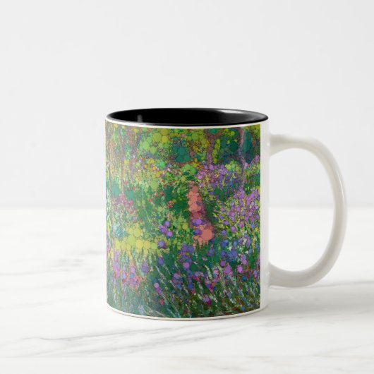 クロード・モネの後のジヴェルニーのアーティストガーデン ツートーンマグカップ (右)