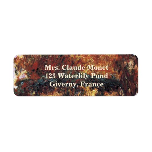 クロード・モネの日本風橋、ヴィンテージ ファインアート ラベル (正面)