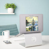 クロード・モネの有名な絵画 シール (デスク上のノートパソコン)