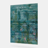 クロード・モネの水彩結婚のシーティングチャート アクリルサイン (傾斜)