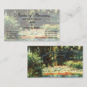 クロード・モネの水百合池の橋 名刺 (正面/裏面)