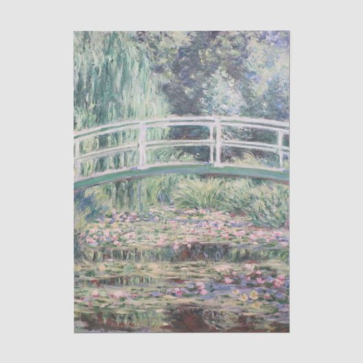 クロード・モネの白いスイレンの花 薄葉紙 (正面)