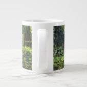 クロード・モネの白い睡蓮、ヴィンテージアート ジャンボコーヒーマグカップ (裏面)