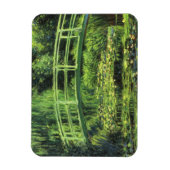 クロード・モネの白い睡蓮、ヴィンテージアート マグネット (縦)