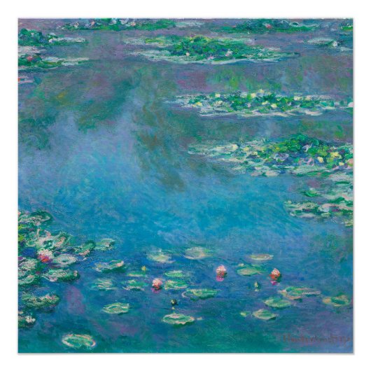 クロード・モネの睡蓮の傑作の絵画 ポスター (正面)