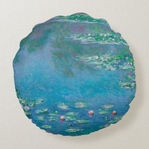 クロード・モネの睡蓮の傑作の絵画 ラウンドクッション