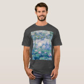 クロード・モネの睡蓮 ファインアート レトロ Tシャツ (正面フル)