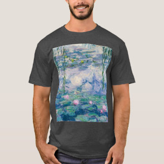 クロード・モネの睡蓮 ファインアート レトロ Tシャツ