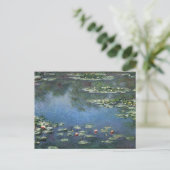 クロード・モネの睡蓮、ヴィンテージの花 ポストカード (スタンド正面)
