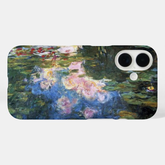 クロード・モネの睡蓮、ヴィンテージガーデンアート Case-Mate iPhoneケース (裏面 (横))