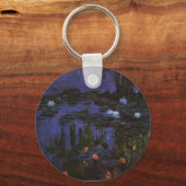 クロード・モネの睡蓮、ヴィンテージ印象派 キーホルダー (正面)