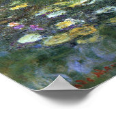 クロード・モネの睡蓮、ヴィンテージ ナチュラル アート ポスター (角)