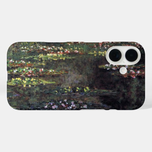 クロード・モネの睡蓮、ヴィンテージ ファインアート Case-Mate iPhoneケース (裏面 (横))