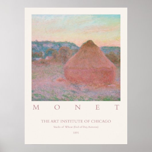 クロード・モネの積み重ね秋の終わり ポスター (正面)