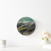 クロード・モネの絵画の油のキャンバスの芸術的な自然 ラウンド壁時計 (ホーム)