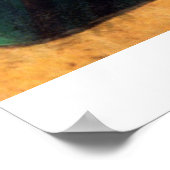 クロード・モネの緑のドレスを着た女性 ポスター (角)