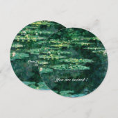 クロード・モネの緑の池のスイレン 招待状 (正面/裏面)