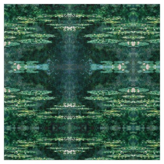 クロード・モネの緑の池の睡蓮 ファブリック (見本)