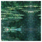 クロード・モネの緑の池の睡蓮 ファブリック (クローズアップ)