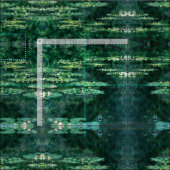 クロード・モネの緑の池の睡蓮 ファブリック (タイル)