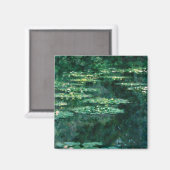 クロード・モネの緑の池の睡蓮 マグネット (正面/裏面)