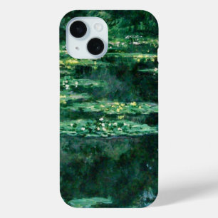 クロード・モネの緑の池の睡蓮 iPhone 15ケース