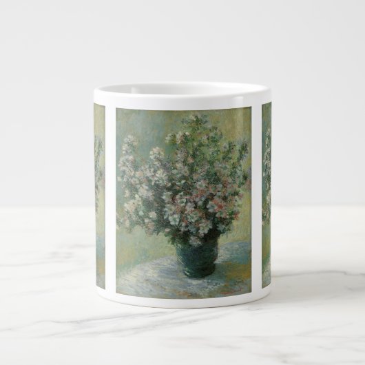 クロード・モネの花瓶の花 ジャンボコーヒーマグカップ (正面)