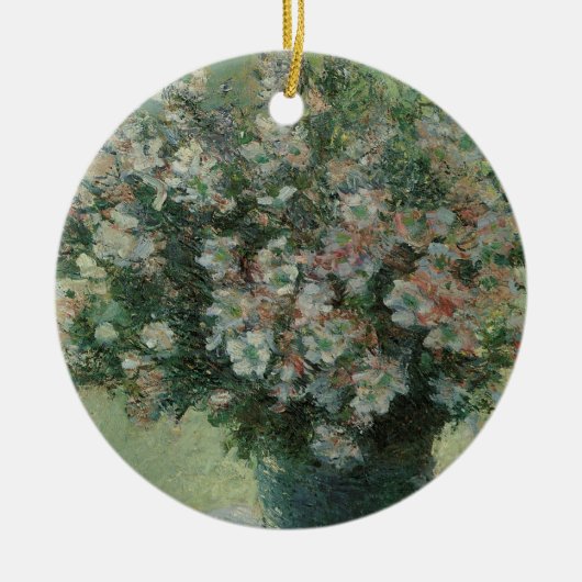 クロード・モネの花瓶の花 セラミックオーナメント (正面)