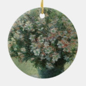 クロード・モネの花瓶の花 セラミックオーナメント (裏面)