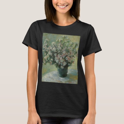 クロード・モネの花瓶の花 Tシャツ (正面)