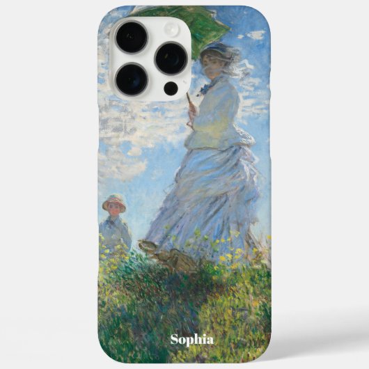 クロード・モネの芸術 名前入り Case-Mate iPhoneケース (裏面)