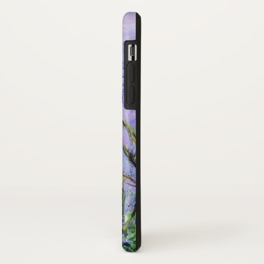 クロード・モネの薄紫のアイリスヴィンテージの花の青 Case-Mate iPhoneケース (裏面/左)