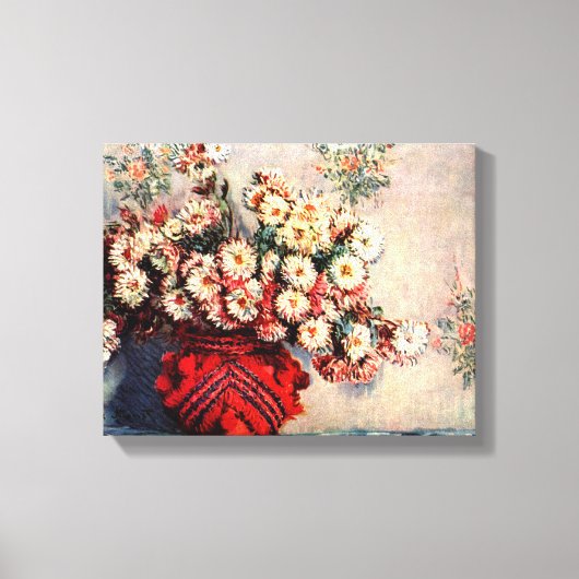 クロード・モネの静物画(菊) キャンバスプリント (正面)